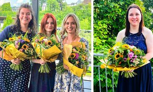 Franziska Weiser, Sabrina Hölterhoff, Viktoria Hain (von links) sowie Lea Menzel (Foto rechts) haben am Diakonie Klinikum in Siegen und Freudenberg erfolgreich ihre dreijährige Ausbildung zu Operationstechnischen Assistentinnen abgeschlossen. 